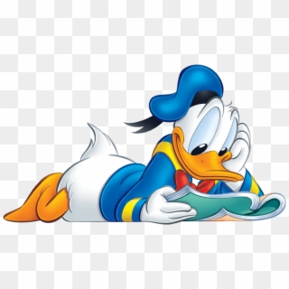 Donald Duck Png - Donald Duck Read Book, Transparent Png