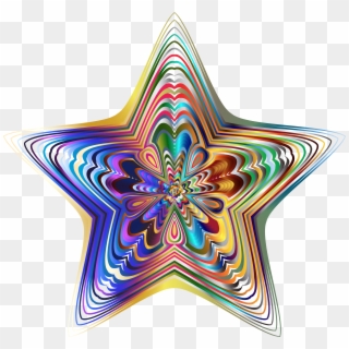 This Free Icons Png Design Of Prismatic Star Line Art, Transparent Png