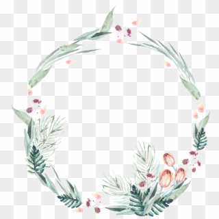Hand Painted Retro Elegant Wreath Png Transparent - Serving Tray, Png Download