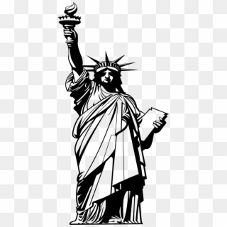 Statue Of Liberty Clipart Character - Statue Of Liberty Line Art, HD Png Download