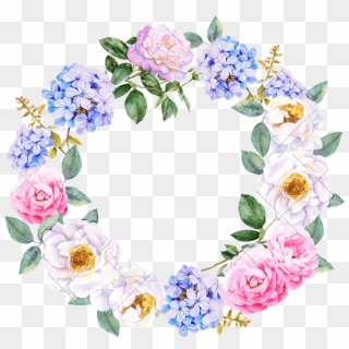 15 Watercolor Flower Wreath Png For Free Download On - Watercolor Flower Wreath Blue, Transparent Png