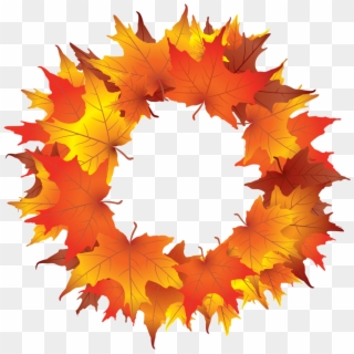 Autumn Wreath Kid Png Images Clipart - Fall Wreath Clip Art, Transparent Png