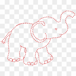 Doing A Centerline Trace, With Detail Cranked Up High, - Dotted Pictures Of Elephant, HD Png Download