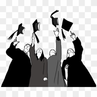 Graduation Clipart Black And White - Graduation Black And White Clipart, HD Png Download