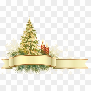 Free Png Large Transparent Gold And Green Christmas - Transparent Christmas Decor Png, Png Download