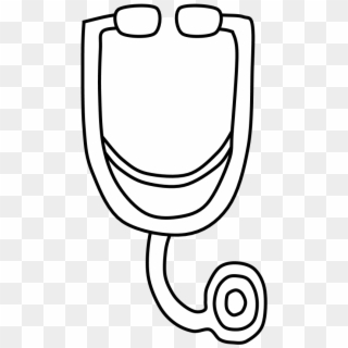 Stethoscope, Png Stethoscope, Black And White - Illustration, Transparent Png
