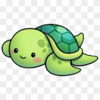 Kawaii Sticker - Cute Sea Turtle Drawing, HD Png Download