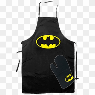 Logo Apron And Oven Mitt Set In Canister - Batman Apron, HD Png Download