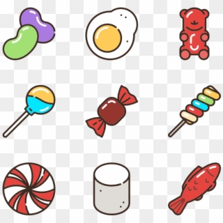Linear Candies And Sweets - Candy Vector Png, Transparent Png