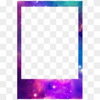 Frame, Galaxy, And Polaroid Image - Galaxy Picture Frame, HD Png Download