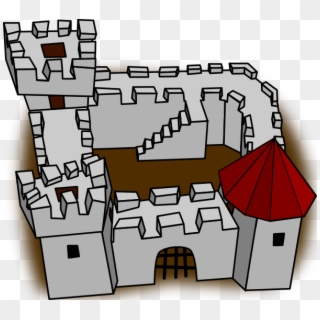 Ugly Non Perspective Cartoony Fort Fortress Stronghold, HD Png Download