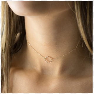 Our Selena Circle Chain Choker Necklace Consists Of - Chain, HD Png Download
