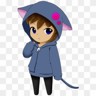 Chibi Girl In A Cat Vest By Sannyvampire On Clipart - Chibi Clipart, HD Png Download