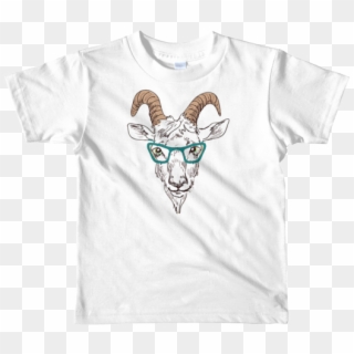Goat Nerd Short Sleeve Kids T-shirt / Toddler Wooden - T-shirt, HD Png Download
