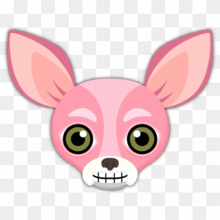 Pink Valentine's Chihuahua Emoji Stickers - Dog, HD Png Download
