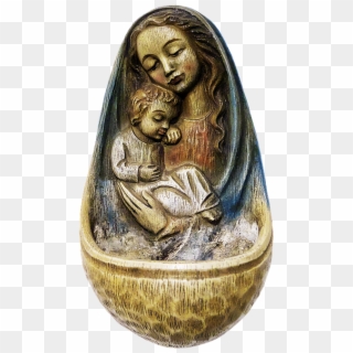 Holy Water Container Madonna Ceramic Container - Bronze, HD Png Download