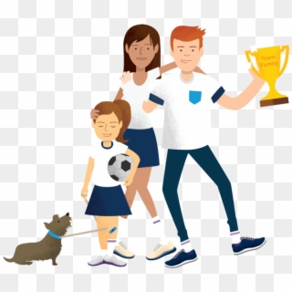 Create Memorable Moments, Celebrate The Wins And Help - Family Playing Cartoon Png, Transparent Png