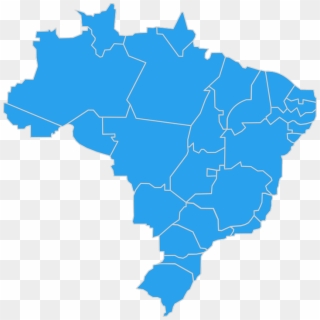 Brazil Map Geography Brazilian Cartography States - Brazil Map, HD Png Download