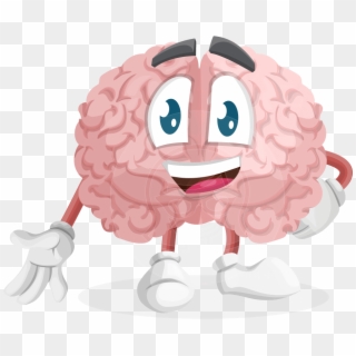 Cute Brain Cartoon Vector Character Aka Brainy - Online Casino, HD Png Download