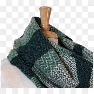 Mint, Deep Green, Cream And Jade Woven Infinity Scarf - Woolen, HD Png Download