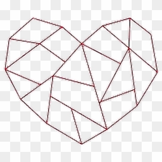#lines #geometric #heart #christmas #love #loveheart - Drawing, HD Png Download