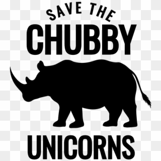 Chubby Unicorns - Black Rhinoceros, HD Png Download