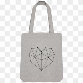 Tote Bag Stanley Stella Geometric Heart By /wait-design - Bazar Tote Bag Infirmiere, HD Png Download