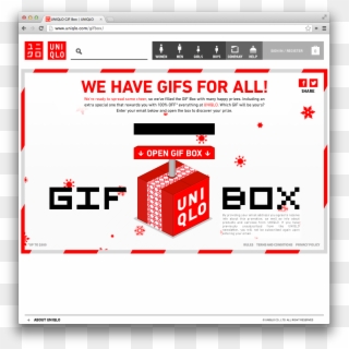Uniqlo Holiday Gif Box Holiday Gif, Uniqlo, Ecommerce, - Live Earth Run For Water, HD Png Download