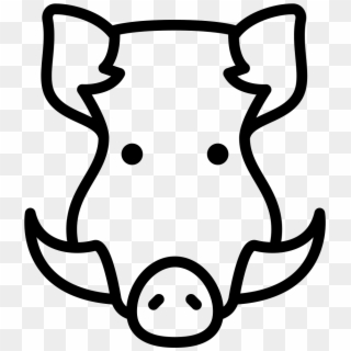 Boar Head Comments - Easy To Draw Boar Head, HD Png Download