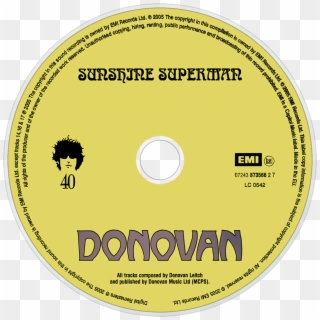 Donovan Sunshine Superman Cd Disc Image - Cd, HD Png Download