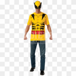 Adult Wolverine Costume Top And Mask - Costume, HD Png Download