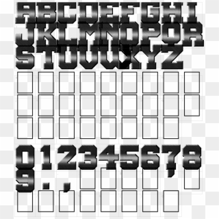 Font Characters - Monochrome, HD Png Download