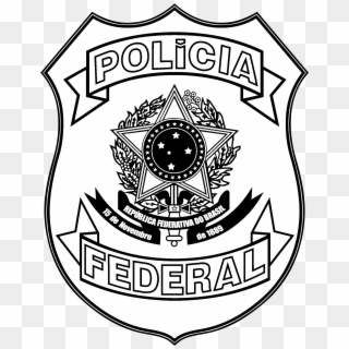 Policia Federal Logo Black And White - Policia Federal, HD Png Download