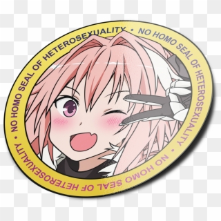 Image Of Astolfo No Homo Patch/ With Or Without Velcro - Cartoon, HD Png Download