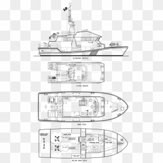 Sar30000r4 General Arrangement - Severn Class Lifeboat Plans, HD Png Download