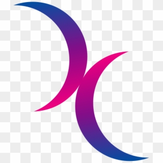 This Bisexual Symbol Uses Crescent Moon Shapes - Bi Symbols, HD Png Download