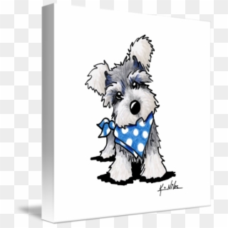 Schnauzer In Dots By Kim Niles Schnauzer In Dots By - Miniature Schnauzer Drawing, HD Png Download