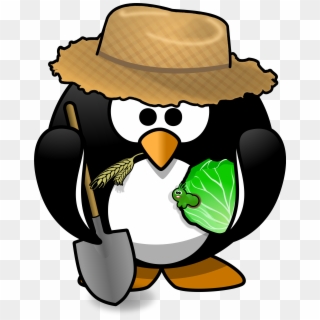 Clipart - Penguin Farmer, HD Png Download