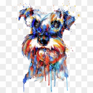 Bleed Area May Not Be Visible - Schnauzer Painting, HD Png Download