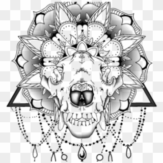 Original - Tattoo Mandala Design Skull, HD Png Download