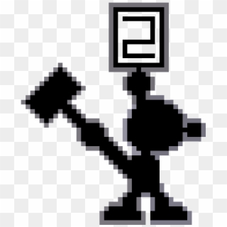 Mr Game And Watch - Mr Game And Watch Pixel Art, HD Png Download
