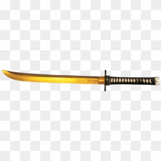 Gold Katana Png - Sword, Transparent Png