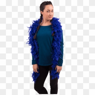 Blue Feather Boa - Stole, HD Png Download