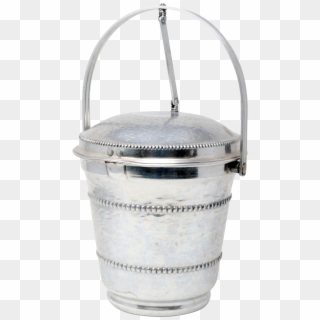 Vintage Aluminum Ice Bucket With Articulating Lid On - Picnic Basket, HD Png Download