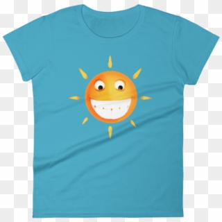 Smiling Sun Blue Color Shirt - Smiley, HD Png Download