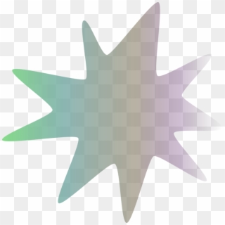 Gradient Color Linearity Star Teal - Emblem, HD Png Download