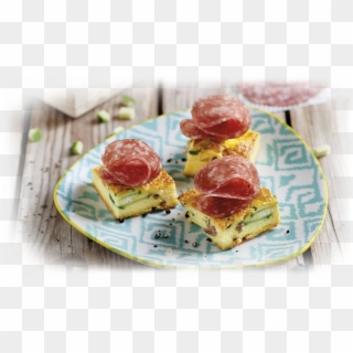 Frittata With Zucchini And Salame Milano - Sopressa, HD Png Download