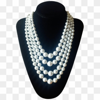 Vintage 1960s Four Strand Baroque Style Faux Pearl - 3 Strand Cultured Pearl Necklace, HD Png Download