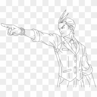 900 X 703 0 0 - Apollo Justice Line Art, HD Png Download