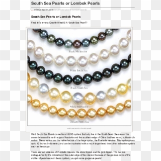 Pdf - South Sea Pearls Colors, HD Png Download
